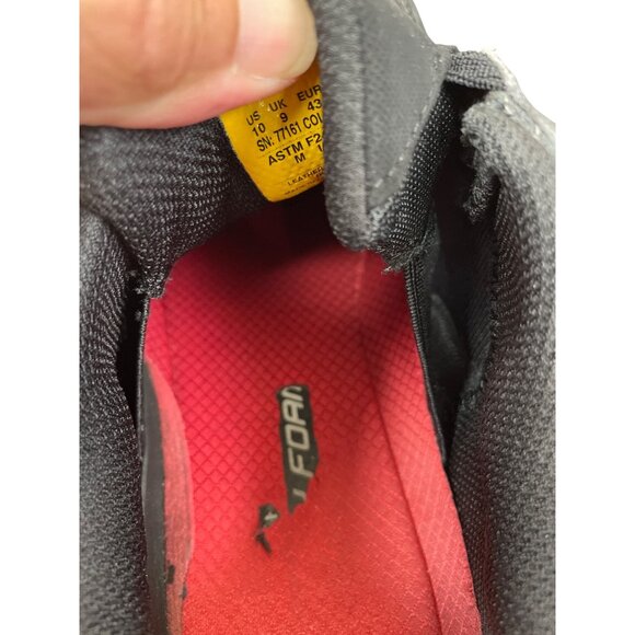 Skechers Work Mens Black leather fabric steel toe Sneakers Size 10 SKU 9054 - Picture 7 of 16